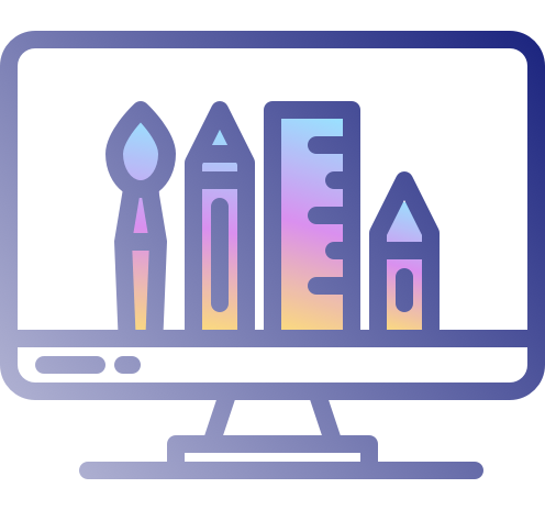 Icon for web development services.